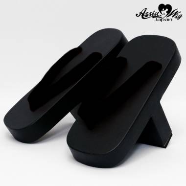 Black One-tooth Geta Thong Black
