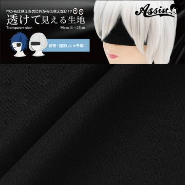 See-through Fabric, Black, 90cm Wide X 25cm