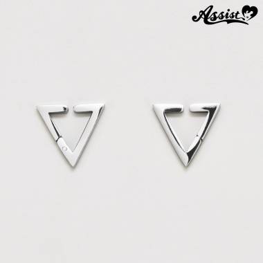triangle earrings silver
