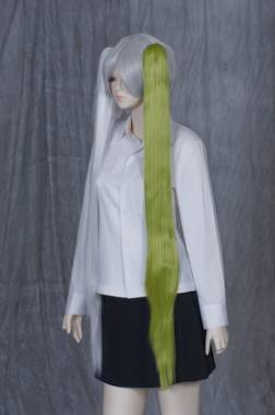 100cm Clip-in Wig　Leaf Green NRG-39