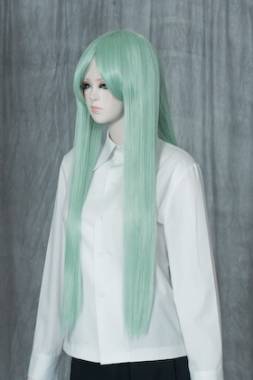 Long Wig with 1 Round Skin Top　Pastel Green NGUS-63