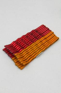 Color hairpin　Metallic Red &amp; Metallic Orange