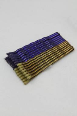 Color hairpin　Metallic Purple &amp; Bronze