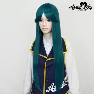 Long Wig with 1 Round Skin Top　Sea Green NSGR-130