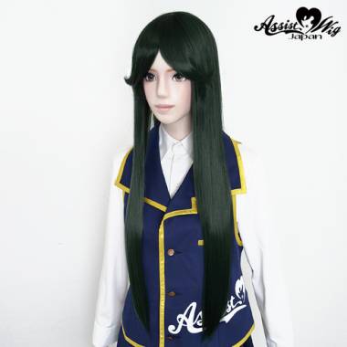 Long Wig with 1 Round Skin Top　Sage Green NSGG-137
