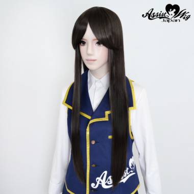 Long Wig with 1 Round Skin Top　Black Coffee NBC-138