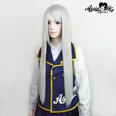 Non-Transparent Wig　White Silver 60