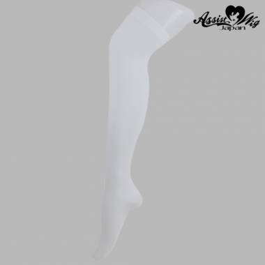 World over knee socks　White
