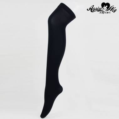 World over knee socks　Black