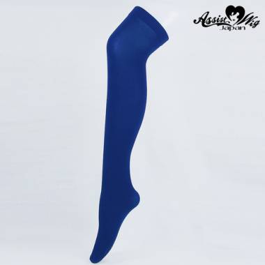 World over knee socks　Blue