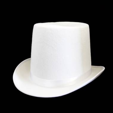 silk hat　White