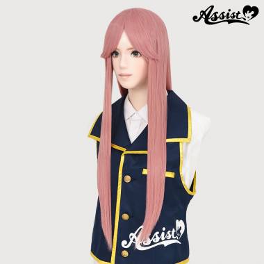 Long Wig with 1 Round Skin Top　Rose Pink NDR-14