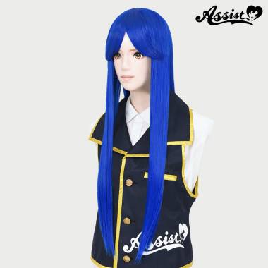 Long Wig with 1 Round Skin Top　Blue NPCA-20