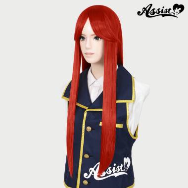 Long Wig with 1 Round Skin Top　Red NRS-24