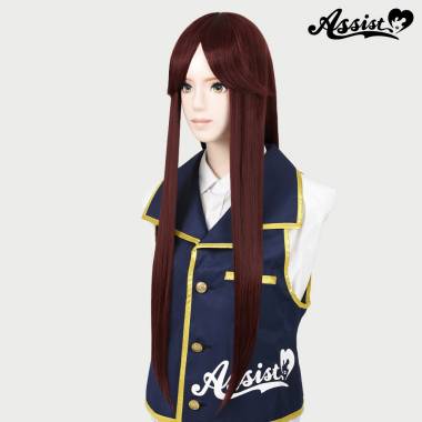 Long Wig with 1 Round Skin Top　Brick Red 282