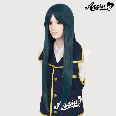 Long Wig with 1 Round Skin Top　Deep Blue NDBL-145
