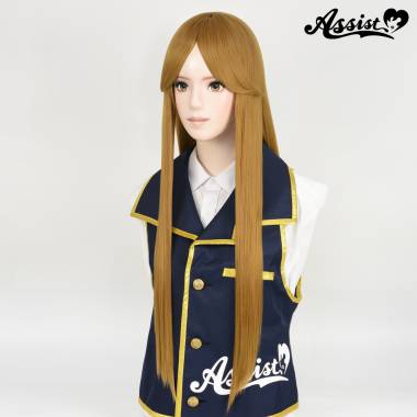 Long Wig with 1 Round Skin Top　Brown Gold 26