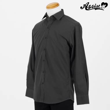 Colored Shirt (men's Style/long Sleeve)　Dark Gray