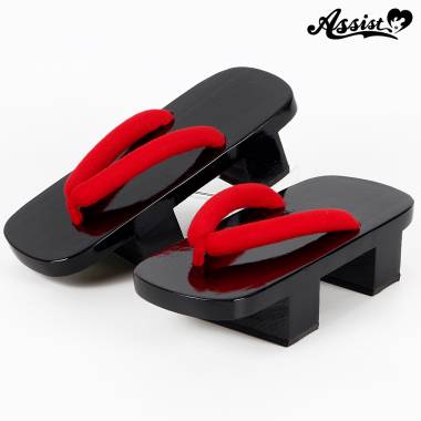 Clogs (solid black) 5.5 cm　Nostalgia Red