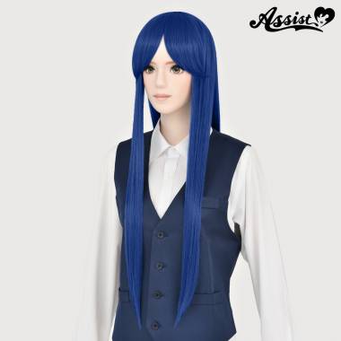 Long Wig with 1 Round Skin Top　Ange Blue NAGL-176