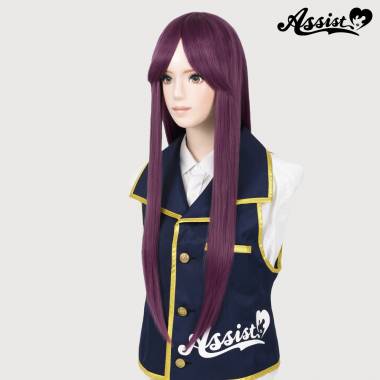 Long Wig with 1 Round Skin Top　Cranberry NBI-65