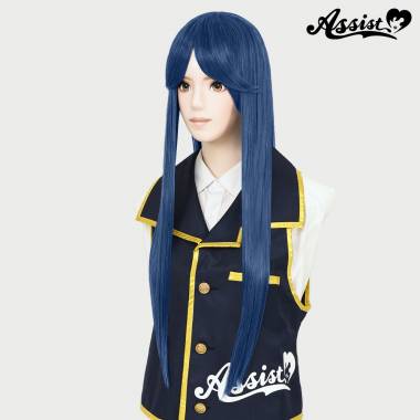 Long Wig with 1 Round Skin Top　Mixed Blue NMB-114