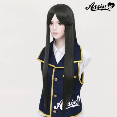 Long Wig with 1 Round Skin Top　Charcoal Gray NCGRY-161