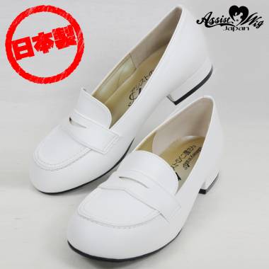 Forehead loafers　White