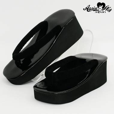 Thick bottom black sandals 6.0 cm　Throw Black