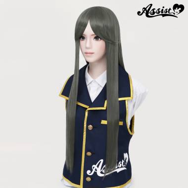 Long Wig with 1 Round Skin Top　Steel Gray NSGRY-164