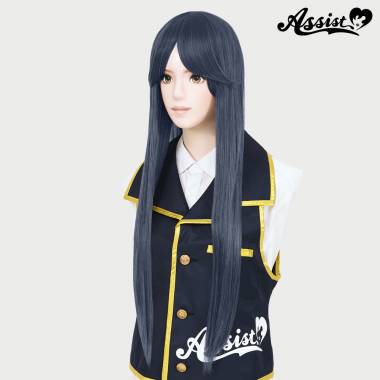 Long Wig with 1 Round Skin Top　Dark Knight NDN-142