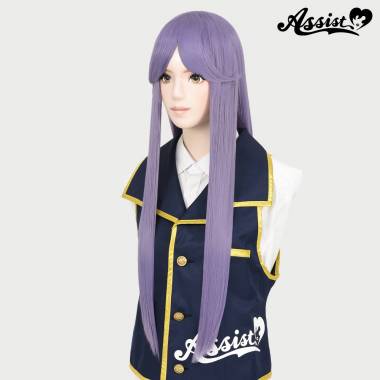 Long Wig with 1 Round Skin Top　Purple Ash NMDL-16