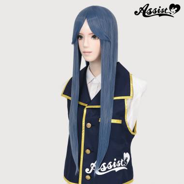 Long Wig with 1 Round Skin Top　Ash Blue NABL-146