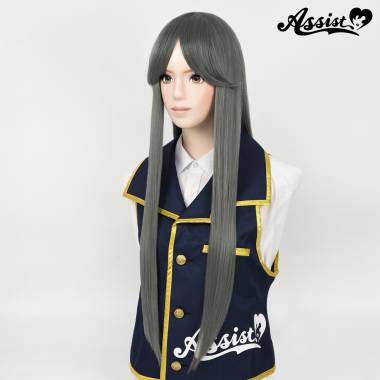 Long Wig with 1 Round Skin Top　Cool Gray NCG-107
