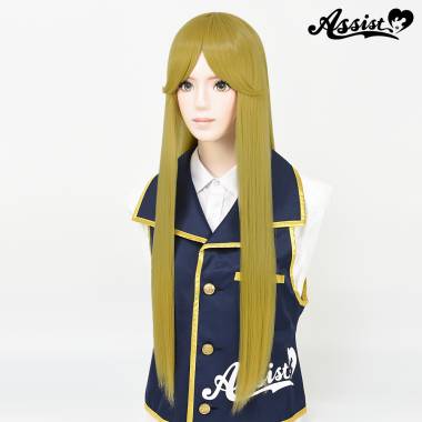 Long Wig with 1 Round Skin Top　Yellow Gold NEG-26