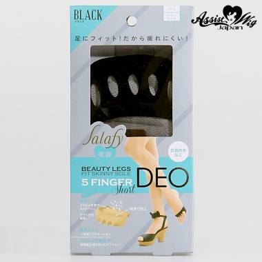 Fit skinny sole DEO 5 fingers short　Black