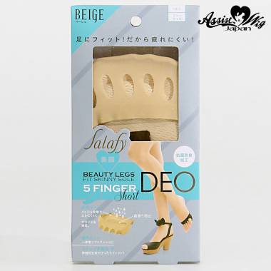 Fit skinny sole DEO 5 fingers short　Beige