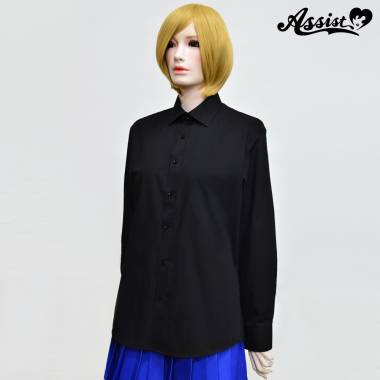 Colored Shirt (men's Style/long Sleeve)　Black