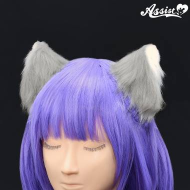 Animal Ears With Wire　Binaural Set　Gray