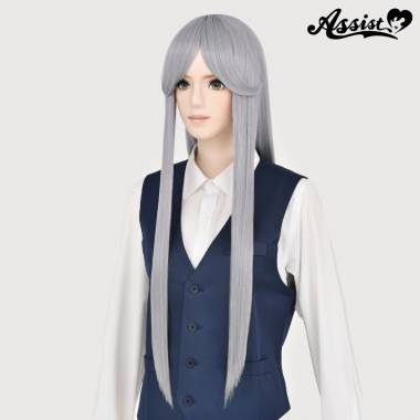 Long Wig with 1 Round Skin Top　Platinum NPT-171