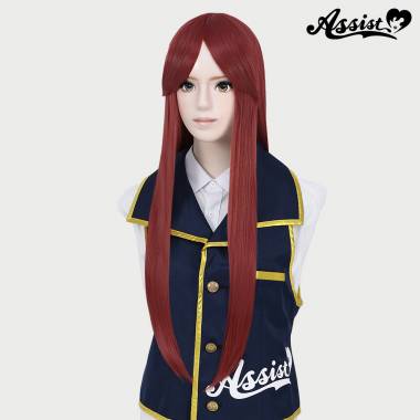 Long Wig with 1 Round Skin Top　Acai Red NAR-120