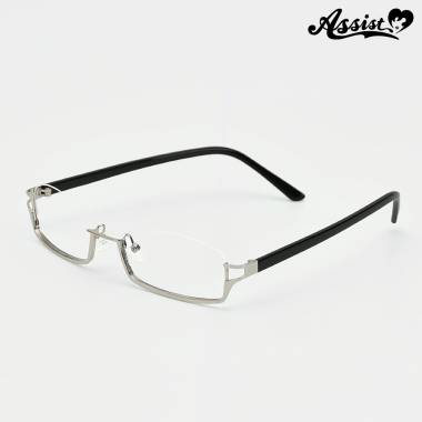 Half Frame Glasses (lower Type) Without Lenses　Silver