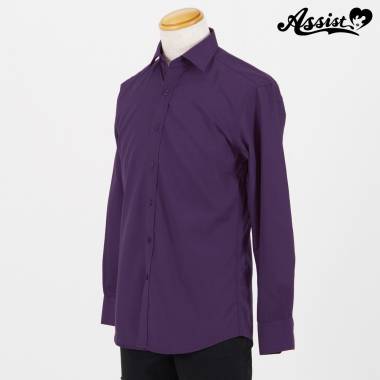 Colored Shirt (men's Style/long Sleeve)　purple