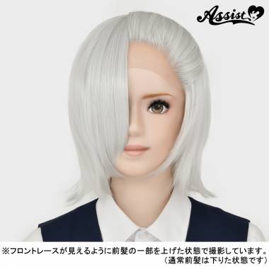 Front Lace Short　White Silver 60