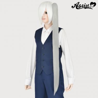 100cm Clip-in Wig　White Silver 60