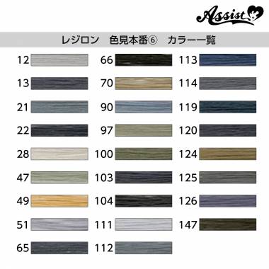 Fujix Resilon Sewing Thread 300m Roll (50 Count) Color Sample Number ⑥