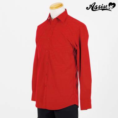 Colored Shirt (men's Style/long Sleeve)　Red
