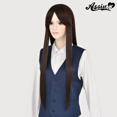 Long Wig with 1 Round Skin Top　Fanny Brown NFBR-174