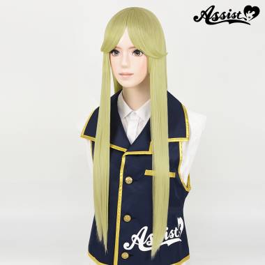 Long Wig with 1 Round Skin Top　Peace Island Yellow NPIY-77