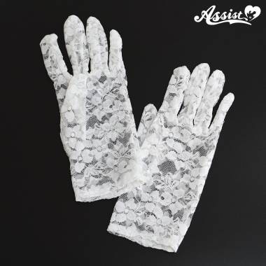 Lace gloves　White
